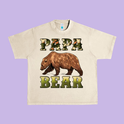 Papa Bear Urban Heavy Tee Designed By Artiststas