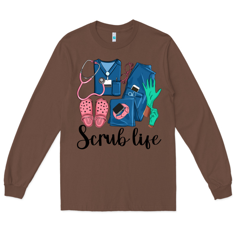 Scrub Life Nurse Long Sleeve Tee by LillyAllenDesigns | Teevron