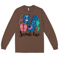 Chestnut Scrub Life Nurse Long Sleeve Tee - LillyAllenDesigns