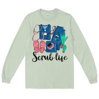 Matcha Scrub Life Nurse Long Sleeve Tee - LillyAllenDesigns