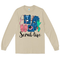 Mushroom Scrub Life Nurse Long Sleeve Tee - LillyAllenDesigns