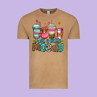 Just A Little Moody Coffee Cups Vintage Tee Designed By Jasminsmagicworld
