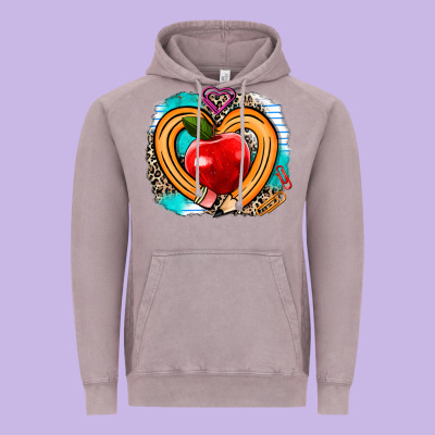 Teacher Heart Pen Vintage Hoodie Designed By Adodesignshop