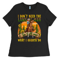 Black western rodeo Ladies Tee - texasbilliewilder