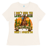 Bone western rodeo Ladies Tee - texasbilliewilder