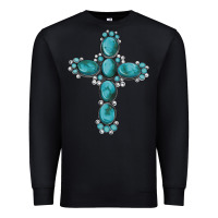 Black western Gemstone cross Premium Sweatshirt - Artiststas