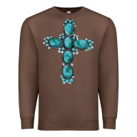 Chestnut western Gemstone cross Premium Sweatshirt - Artiststas