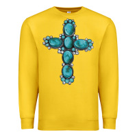 Lemon western Gemstone cross Premium Sweatshirt - Artiststas