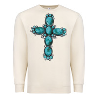 Sandshell western Gemstone cross Premium Sweatshirt - Artiststas