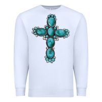 White western Gemstone cross Premium Sweatshirt - Artiststas