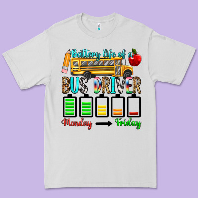 Battery Life Of A Bus Driver Premium Tee Designed By Texasbilliewilder