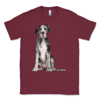 Burgundy Great Dane Dog Classic Tee - LillyAllenDesigns