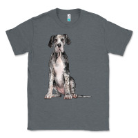 Charcoal Heather Great Dane Dog Classic Tee - LillyAllenDesigns