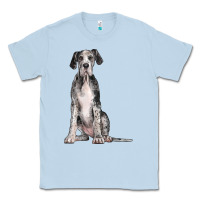 Dusty Blue Great Dane Dog Classic Tee - LillyAllenDesigns
