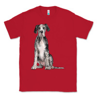 Red Great Dane Dog Classic Tee - LillyAllenDesigns