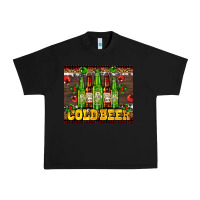 Black cold beer with beer bottles Urban Heavy Tee - AdoDesignShop