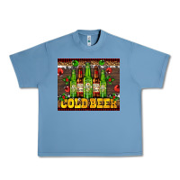 Pebble Blue cold beer with beer bottles Urban Heavy Tee - AdoDesignShop