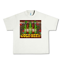 Pistachio cold beer with beer bottles Urban Heavy Tee - AdoDesignShop