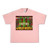 Salmon cold beer with beer bottles Urban Heavy Tee - AdoDesignShop