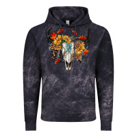 Cloud Black Fall Bull Skull Vintage Hoodie - RanaPortraitStore