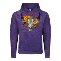 Cloud Purple Fall Bull Skull Vintage Hoodie - RanaPortraitStore