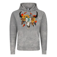 Cloud Rock Fall Bull Skull Vintage Hoodie - RanaPortraitStore