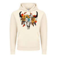 Vintage Artic Fall Bull Skull Vintage Hoodie - RanaPortraitStore