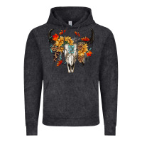 Fall Bull Skull Vintage Hoodie | Teevron