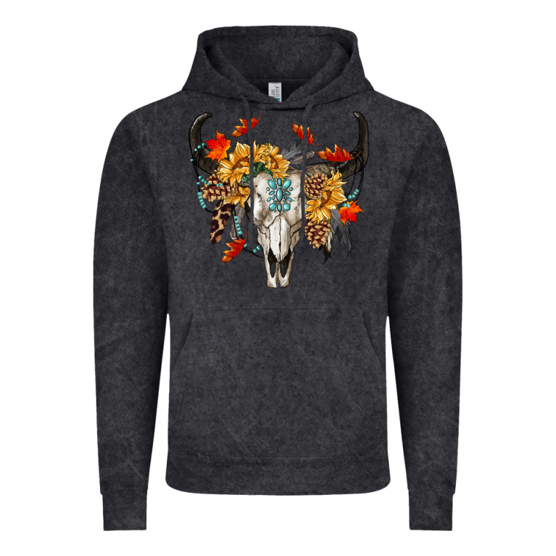 Fall Bull Skull Vintage Hoodie by RanaPortraitStore | Teevron