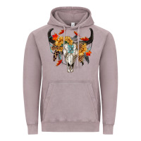 Vintage Zinc Fall Bull Skull Vintage Hoodie - RanaPortraitStore