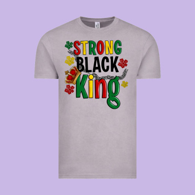 Strong Black King Vintage Tee Designed By Artiststas