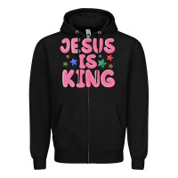 Black jesus is king Zipper Hoodie - MaliasSmallBusiness