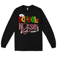 Black School Nurse Long Sleeve Tee - LillyAllenDesigns