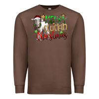 Chestnut merry cluckin christmas Premium Sweatshirt - SublimationCraftShop