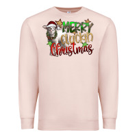 Pale Pink merry cluckin christmas Premium Sweatshirt - SublimationCraftShop