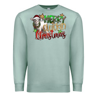 Seafoam merry cluckin christmas Premium Sweatshirt - SublimationCraftShop