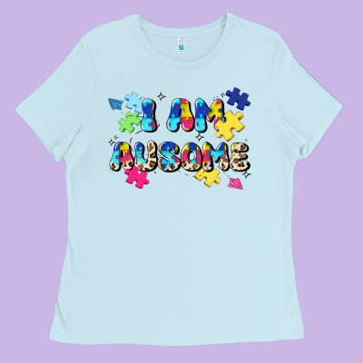 I Am Ausome Ladies Tee Designed By Jahusdesignshop