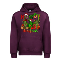 Mauve Wine howdy christmas with cactusses Urban Hoodie - CowGirlArtShop