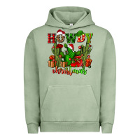 Pigment Oil Green howdy christmas with cactusses Urban Hoodie - CowGirlArtShop