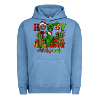 Pigment Pebble Blue howdy christmas with cactusses Urban Hoodie - CowGirlArtShop