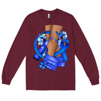 Burgundy colon cancer heels Long Sleeve Tee - NancyCooperArtShop