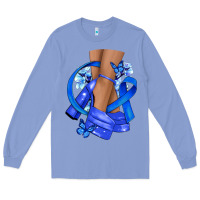 Colony Blue colon cancer heels Long Sleeve Tee - NancyCooperArtShop