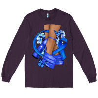 Plum colon cancer heels Long Sleeve Tee - NancyCooperArtShop