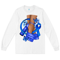 White colon cancer heels Long Sleeve Tee - NancyCooperArtShop