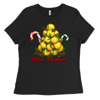 Black merry christmas lacrosse Ladies Tee - RanaPortraitStore