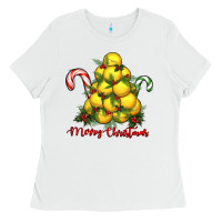 White merry christmas lacrosse Ladies Tee - RanaPortraitStore