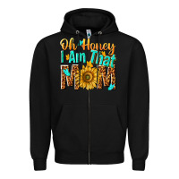Black oh honey i am that mom Zipper Hoodie - NancyCooperArtShop