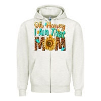 Oatmeal Heather oh honey i am that mom Zipper Hoodie - NancyCooperArtShop