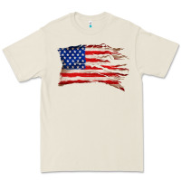 Bone tattered american flag Premium Tee - Zillion Design Studio