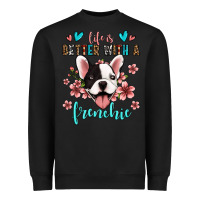 Black life is better with a frenchie Heavyweight Sweatshirt - Jasminsmagicworld